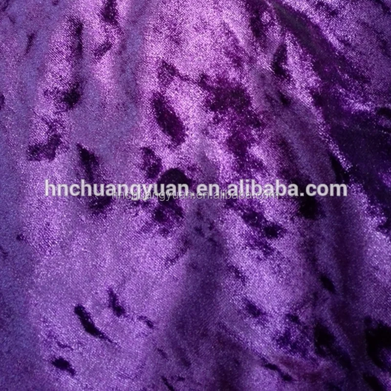 China 92% Polyester 8% spandex Fabric ice crushed Velvet Fabric for Dress