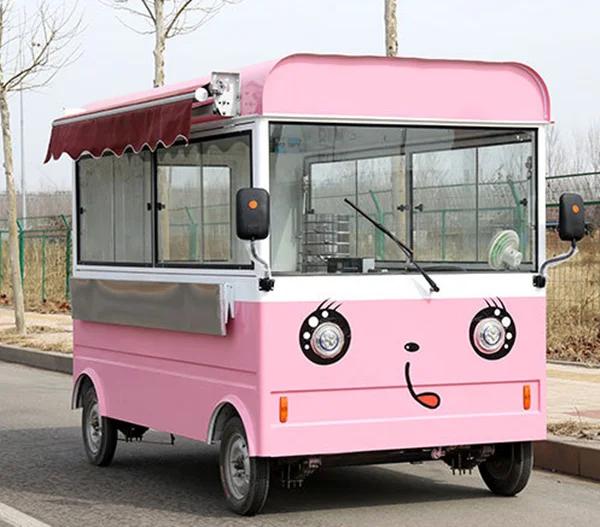 Outdoor Cooking Fast Mobile four wheels Electric Food Truck/Specialty Vehicles Catering Trucks for sale