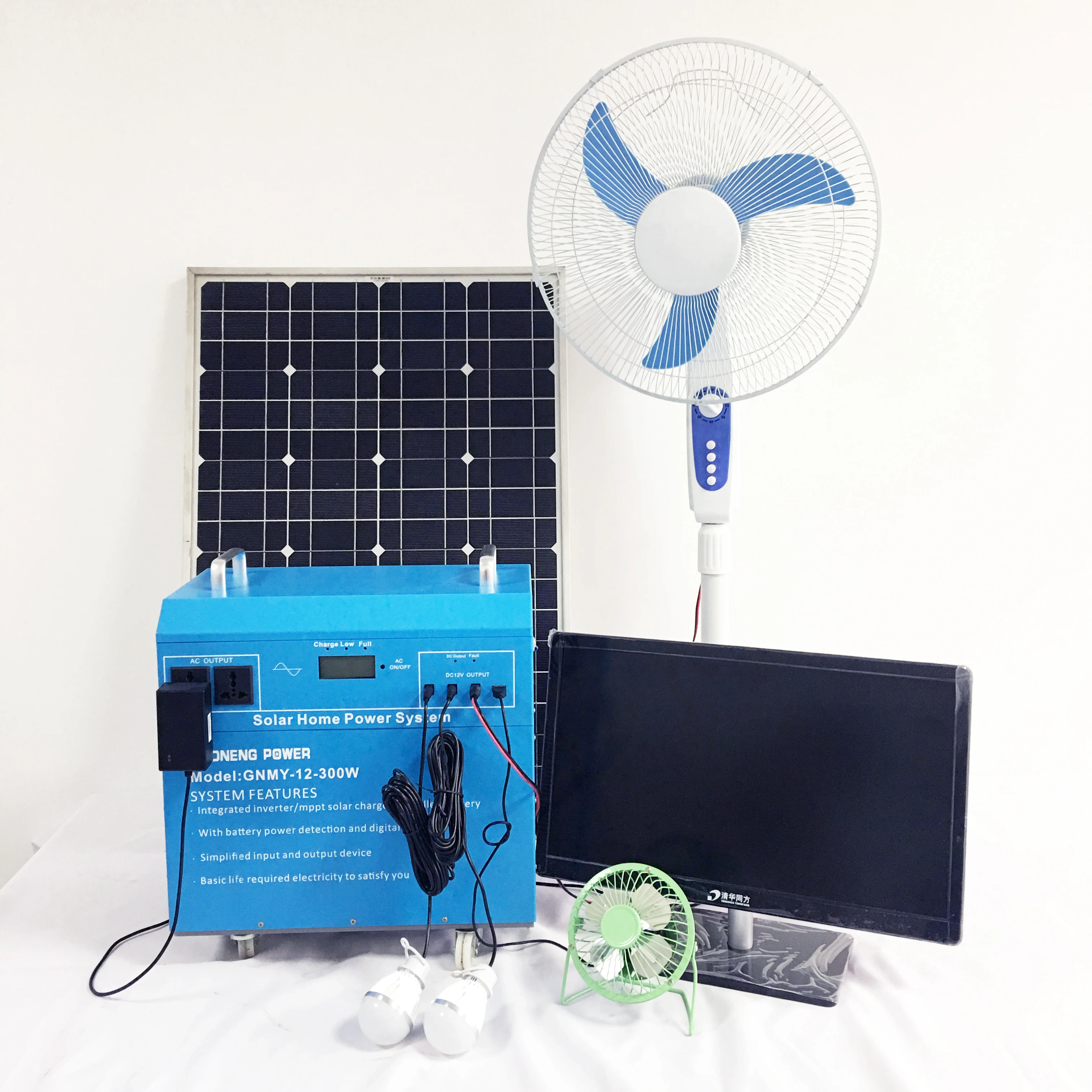 
220V/50Hz AC and 12V DC output solar home power 
