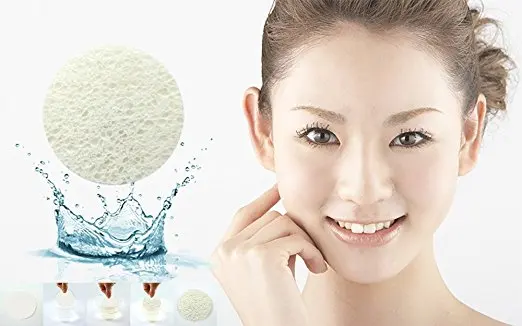 
100% Soft & Natural Pure White Color Compressed Cellulose Sponge For Facial Cleansing 