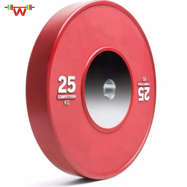 Hot selling durable rubber bumper plate competition barbell weight lifting plates