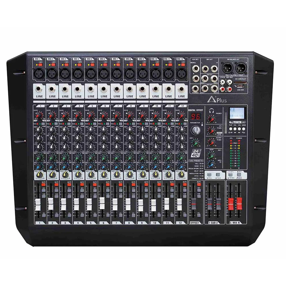 AC-MX08/AC-MX12 8/12 Channels Professional Mixer