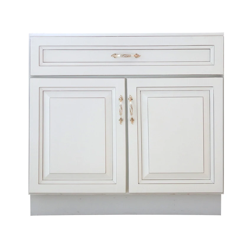 
2018 Customizable white glossy Solid Wood Cheap Kitchen Cabinet 
