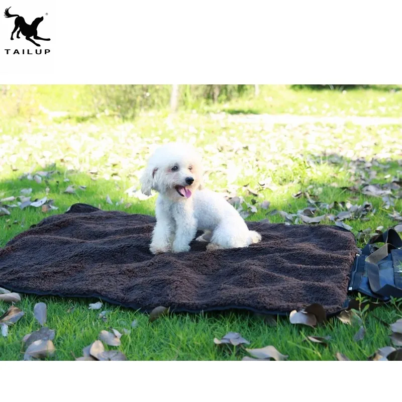 Collapsible Sherpa Pet Mats for Dogs with storage bag