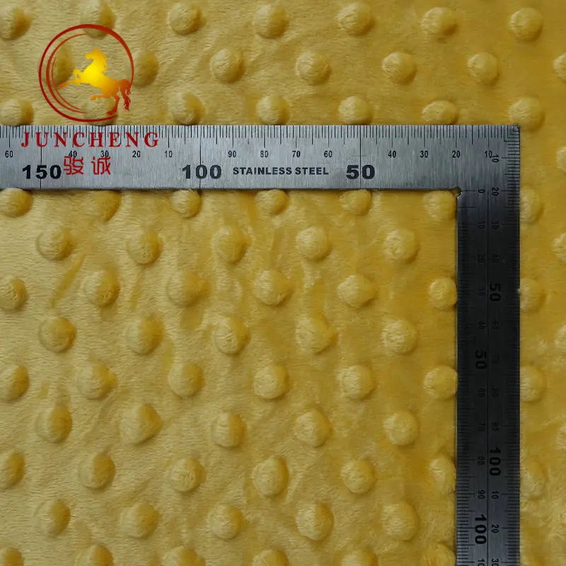 wholesale Super soft 100% polyester Baby Cuddle Minky Dot Plush Fabric