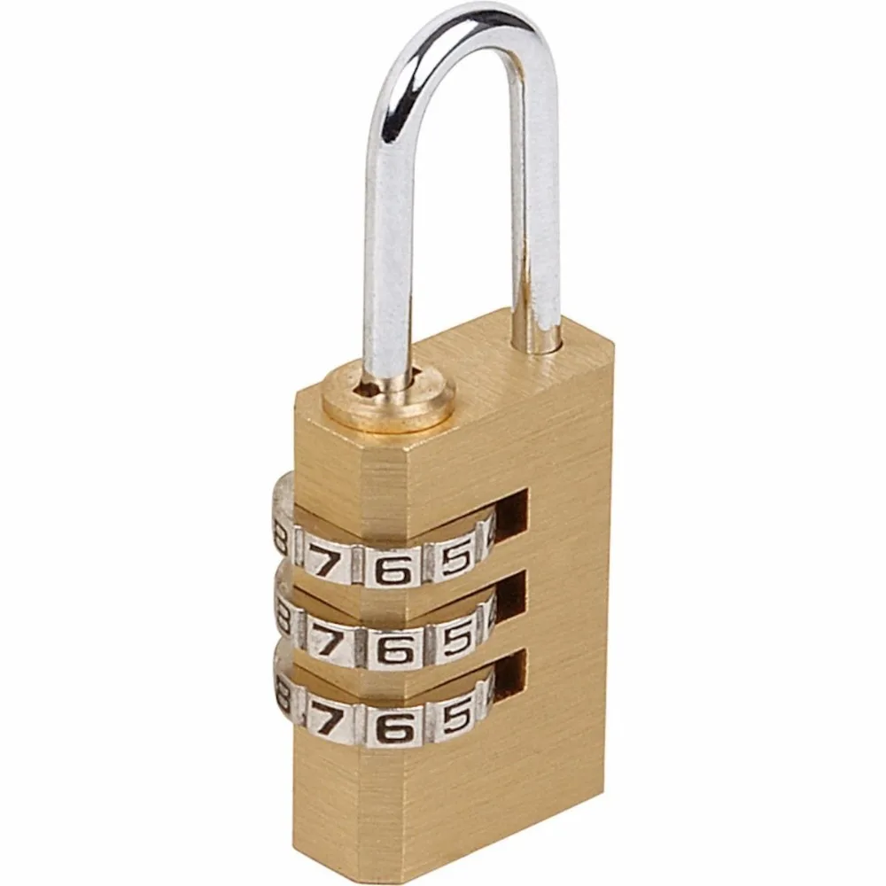 Brass high security luggage outdoor combination mini padlock