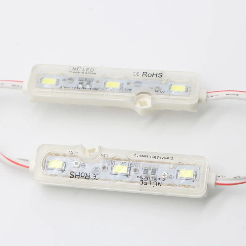 Injection Led Module Import Chips 3pcs 5730 SMD 1.5W IP68 Led Module With Lens