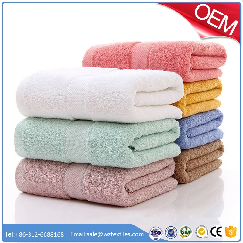 Luxury oeko tex thick Cotton bath towel With Customized Logo