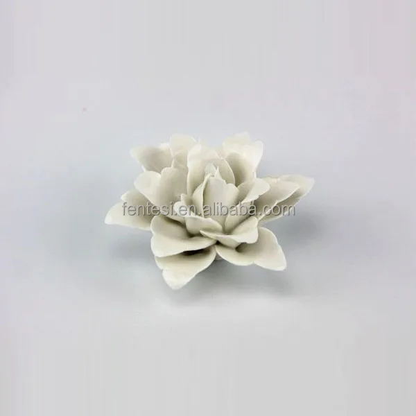 Mini Porcelain Flowers, Ceramic Lotus Flower