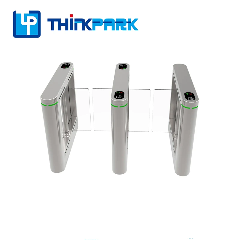 Tailgate Detection Waist High Swing Glass Optical Turnstile