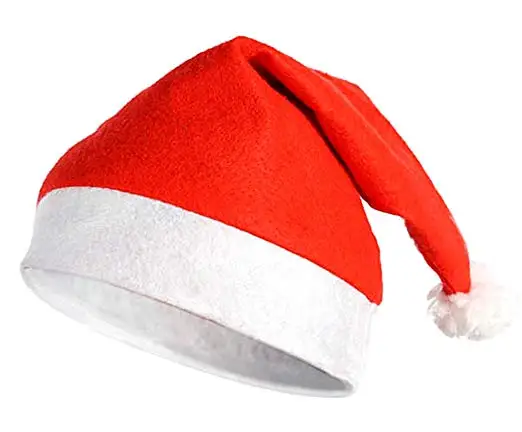 Custom Size Children Christmas Santa Hat Economical Felt Santa Xmas Hat for Decoration