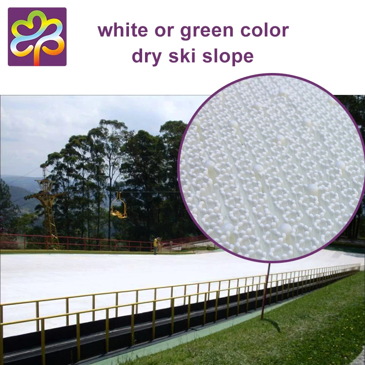 Indoor/outdoor training for winter snow sports artificial plastic dry ski slope skiing