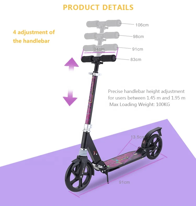 Big Sale Two Wheels Foldable Adult Stand up Mini Foot Scooter