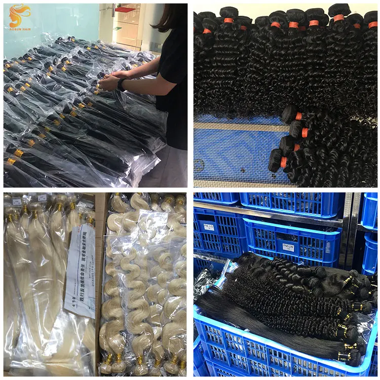 Raw Indian Hair Unprocessed Virgin 613 deep wave, Cheap Remy 613 raw virgin hair, Body wave 613 Blonde Human Hair Bundles