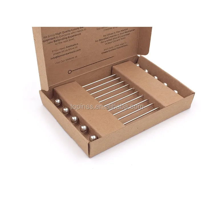 High Quality Stainless steel cocktail picks kit bar accessories