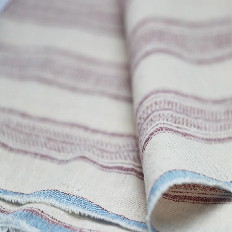Wholesale Custom Linen Cotton Fabric Roll for woman dress