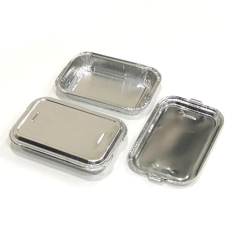 
Disposable rectangular food packing Airline aluminum foil container aluminum tray 