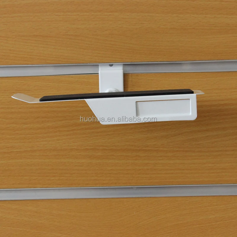 huohua wholesale high quality slatwall mdf materials shoes display rack