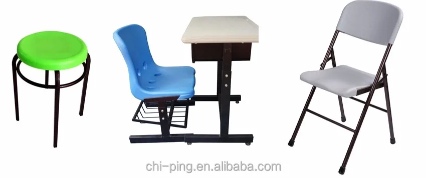 Folding chair with Iron frame office chair and plastic seat folding chair