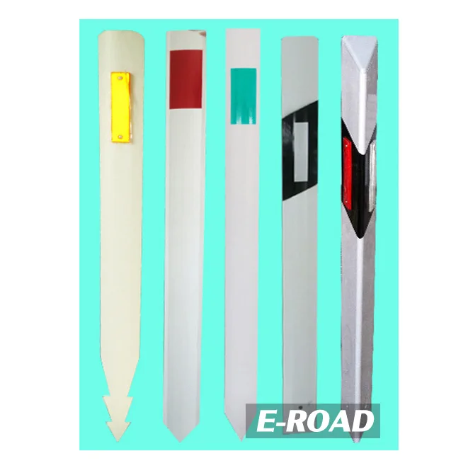 U-образный ПВХ Предупреждающий столб, гибкий дорожный ограничитель дорожного движения для направляющего