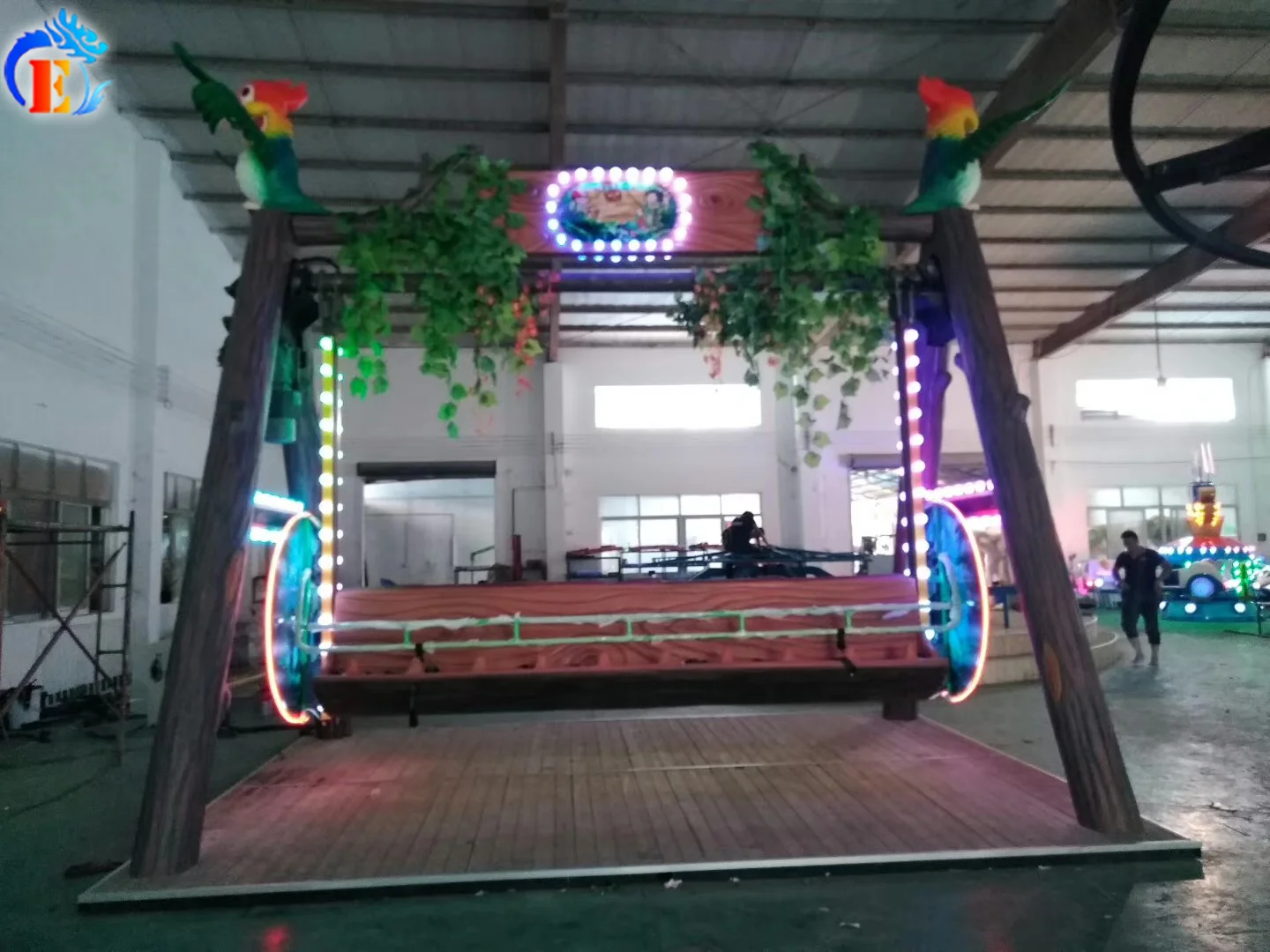 Fun fair park rides adult outdoor swing games top spin space travel  ride