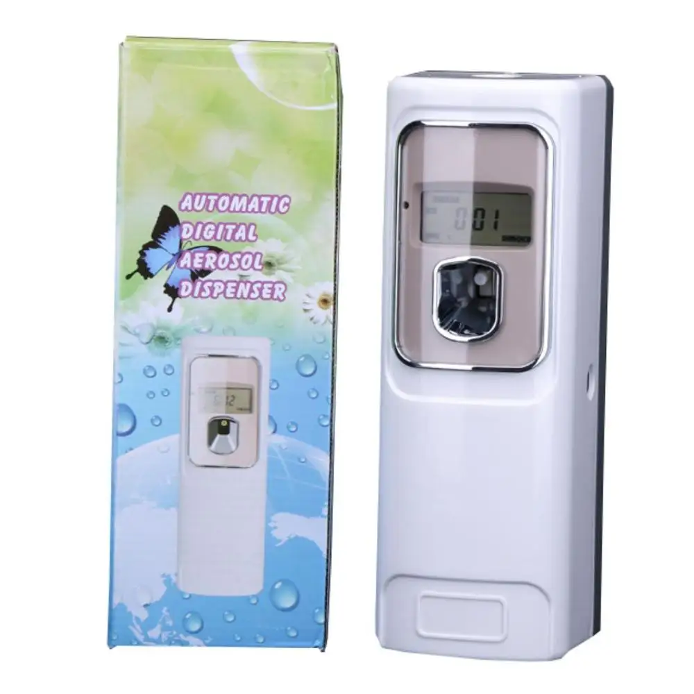 
digital wall mounted bathroom 300ml 320ml LCD automatic air freshener perfume aerosol dispenser 