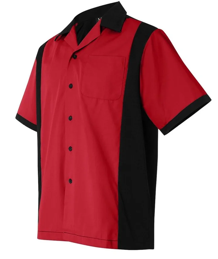 Mens Retro Cruiser Polyester Bowling Shirts