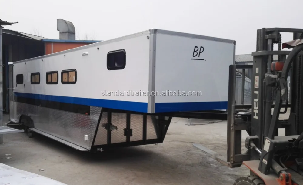 4 horse float angle load gooseneck horse trailer