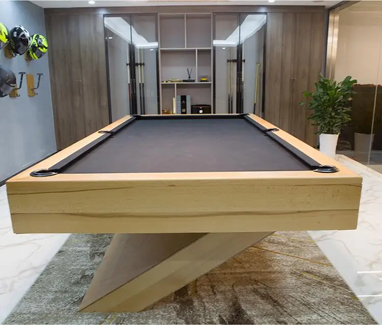 Customized Modern Design Wood Grain Pool Table X-base 9ft Billiard Table