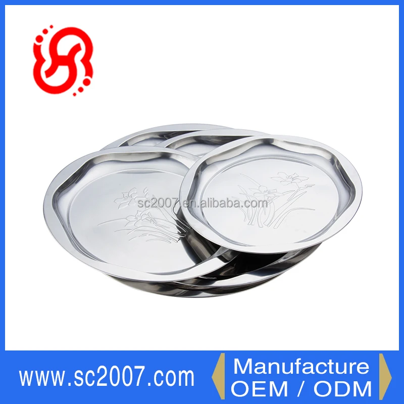 Seven-side shape irregular design food serving tray for candy stainless steel
