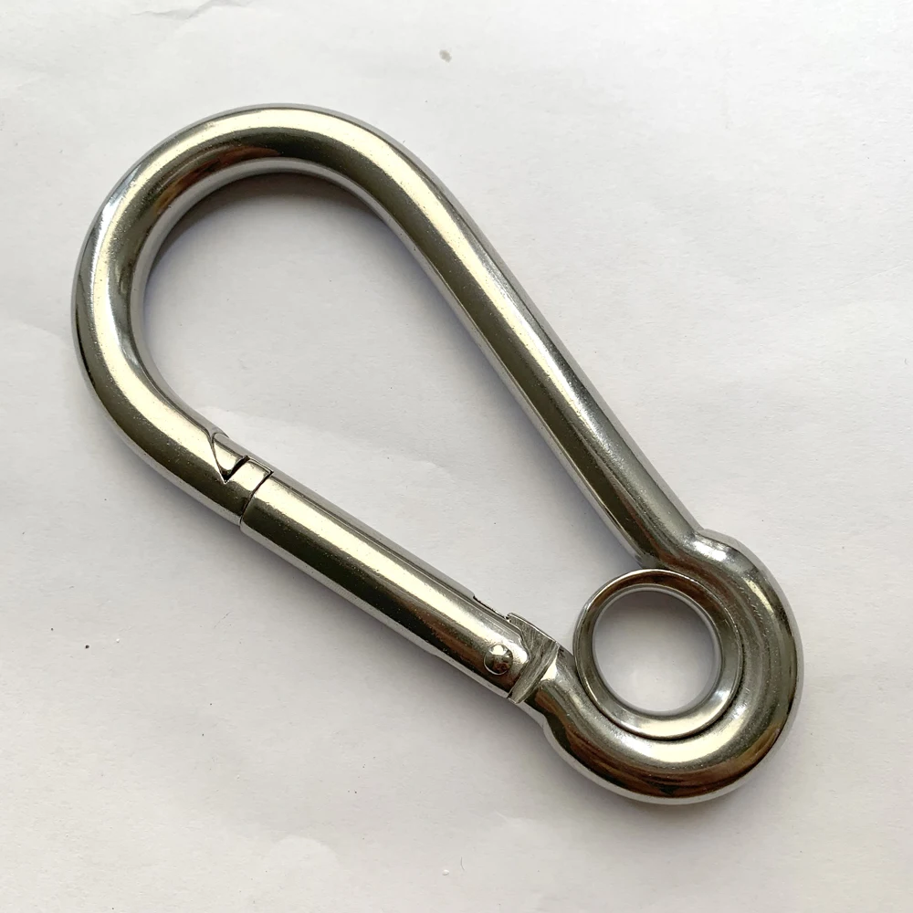 Stainless Steel Spring Hook Carabiner Hook with Eyelet