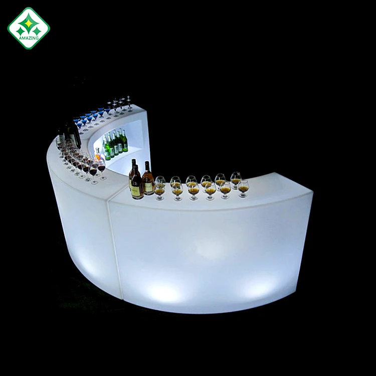 
luminous cocktail table , glow mobile cocktail bar counter, led portable cocktail bar 