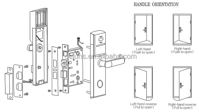 hot sale hotel key card door lock with free smart system online network