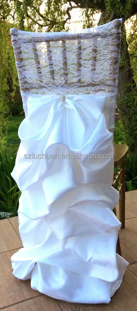 Кружевной чехол на стул из Зеленой Тафты, чехол на стул с оборками для свадебного банкета, белые чехлы на стулья на заказ
