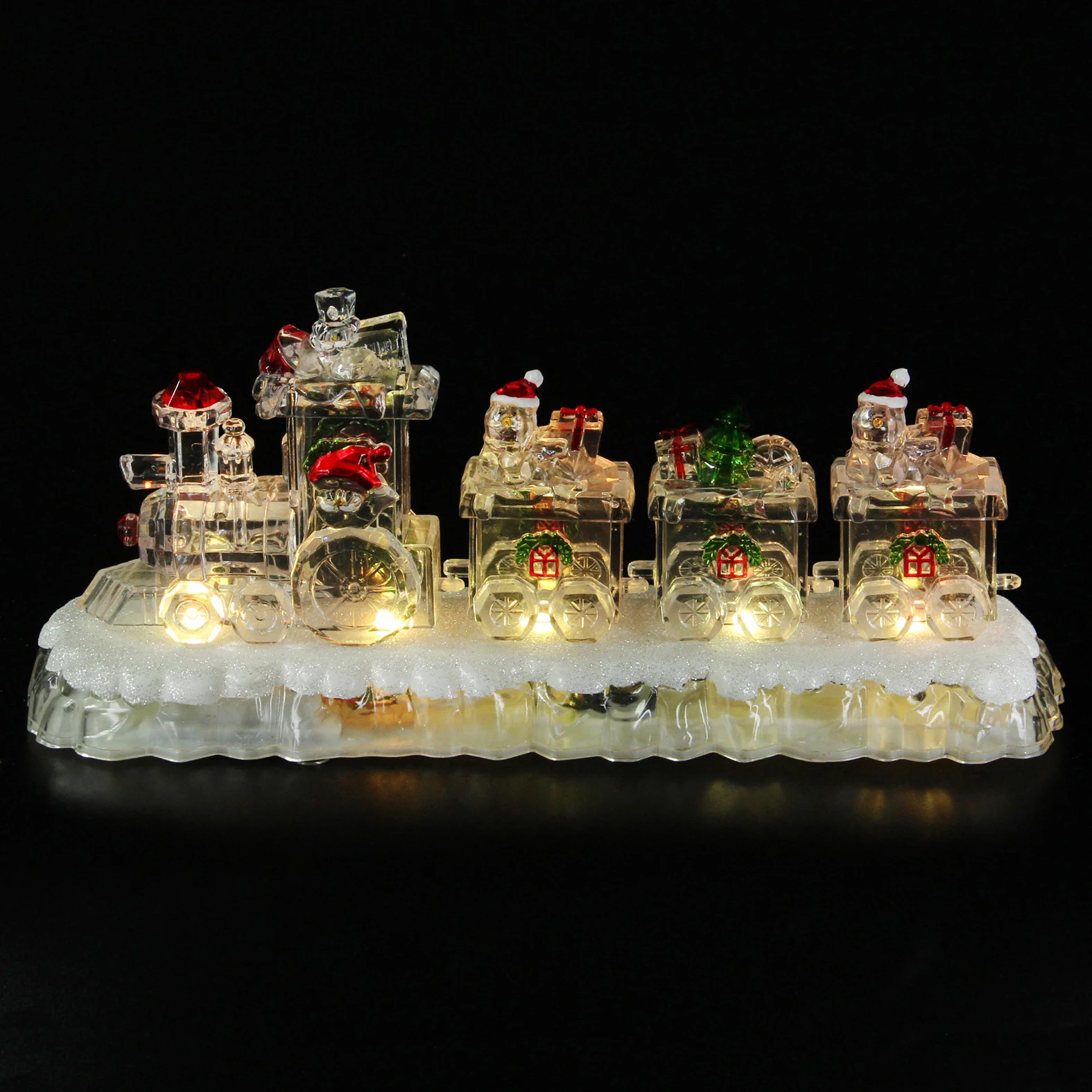 
Top quality Led Santa Claus Train House Christmas Decoration 