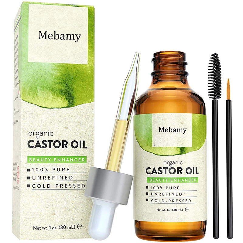 Фирменное натуральное и органическое увлажняющее касторовое масло для роста волос, ресниц и бровей
