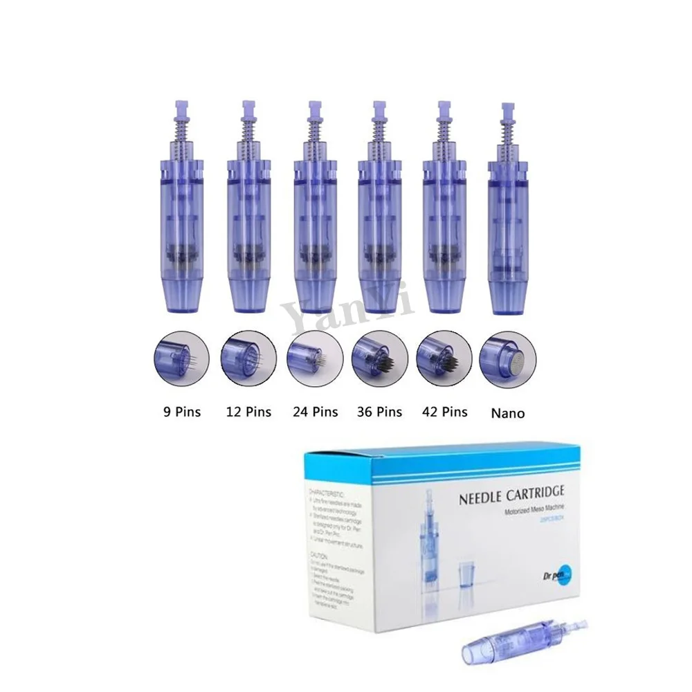 Картридж YanYi Dr.pen derma pen, одноразовый оригинальный картридж для татуировок A6 derma pen, картриджи для игл 1 3 5 7 9 12 24 36 42 pin