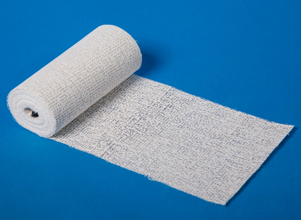 Medical adhesive plaster of pairs bandage and gauze roll