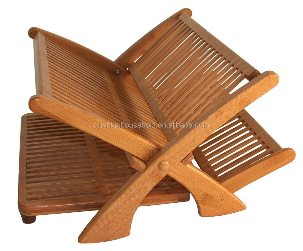 Natural Bamboo Collapsible Eco Dish Drying Rack
