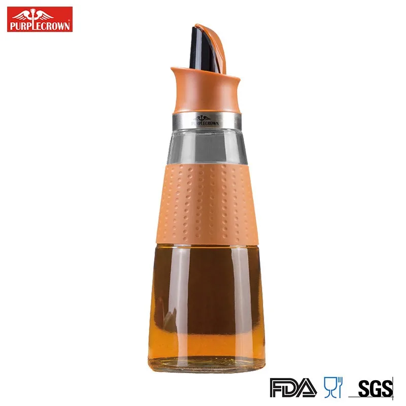 Wholesale hot sale Clear glass bottles for olive oil and vinegar soy sauces jar with automatically lid