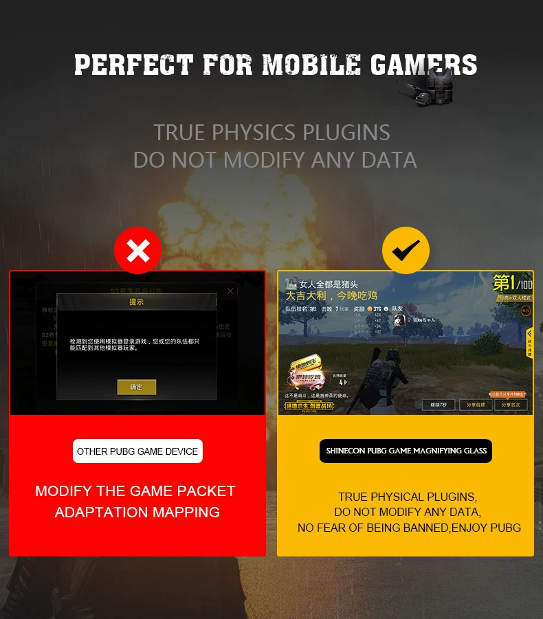 Precise shot joystick game controller with magnifying/ B06 ps4 mobile game controller