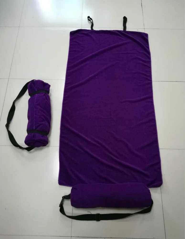 custom beach towel inflatable pillow/beach towel with pillow and pocket