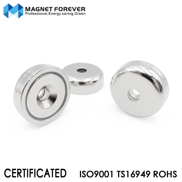 Powerful pull force Round pot magnet neodymium base magnet with screw