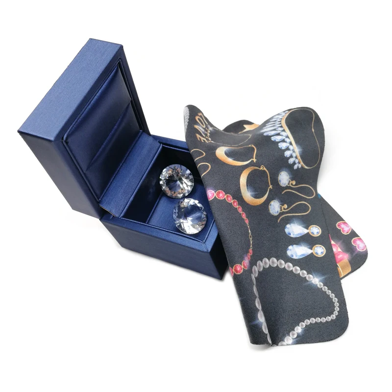 Ткань для чистки ювелирных изделий из микрофибры с пользовательским логотипом