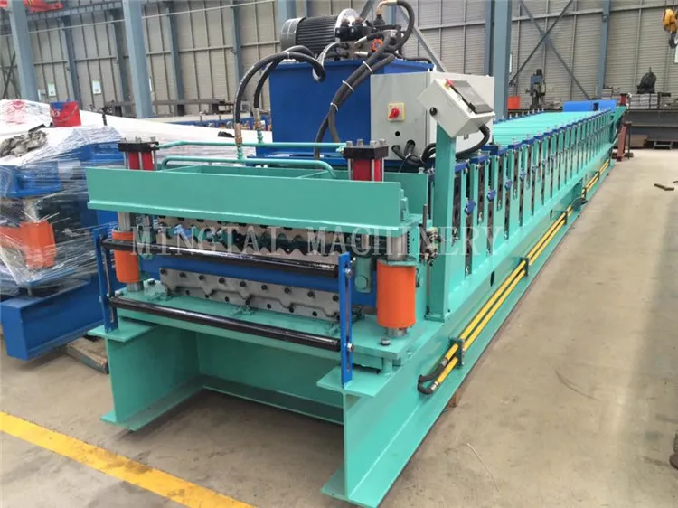 Roofing Sheet Colored Steel Glazed Tile Metal Coil Roll Forming Machine