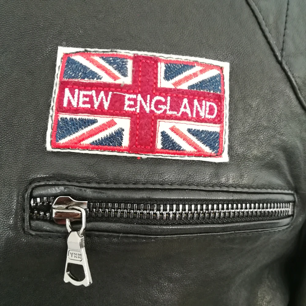 wholesale black sheepskin leather motorcycle jackets men