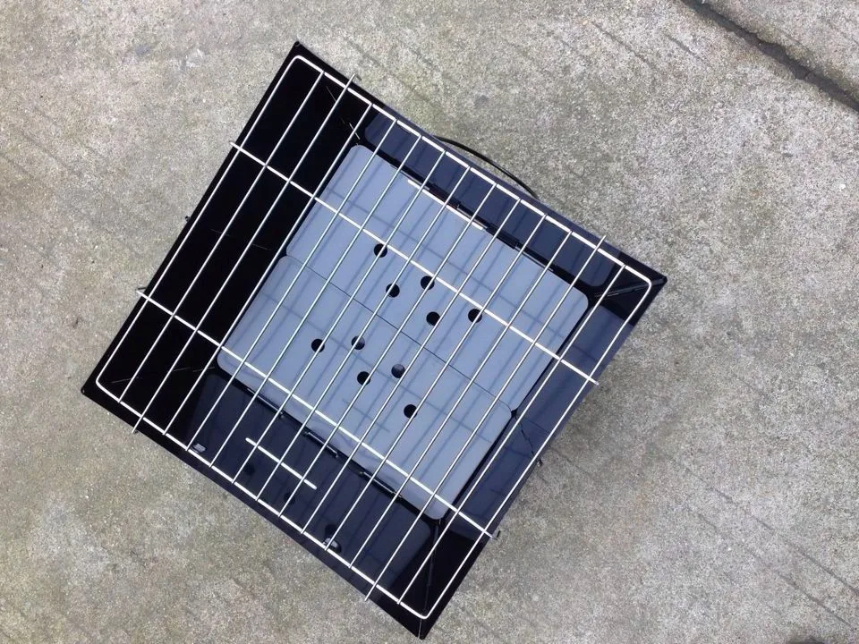 Foldable fold folding Portable square shape charcoal barbecue mini bbq grill outdoor personal camping grilling for campground