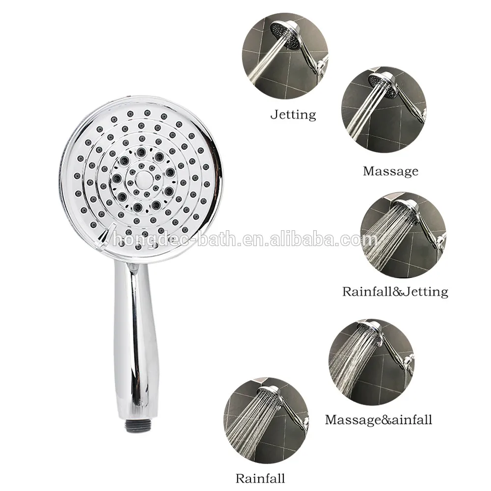 Best 5-Inch Mist Handheld Shower Head 2.5 GPM High Pressure Spray Massage High Flow Adjustable Shower