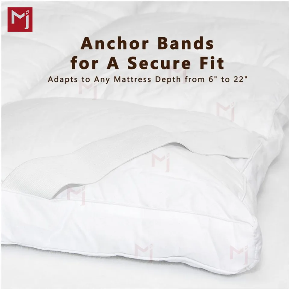 
Luxury Pillowtop Down Alternative Mattress Topper Hypoallergenic Ultra Plush 2