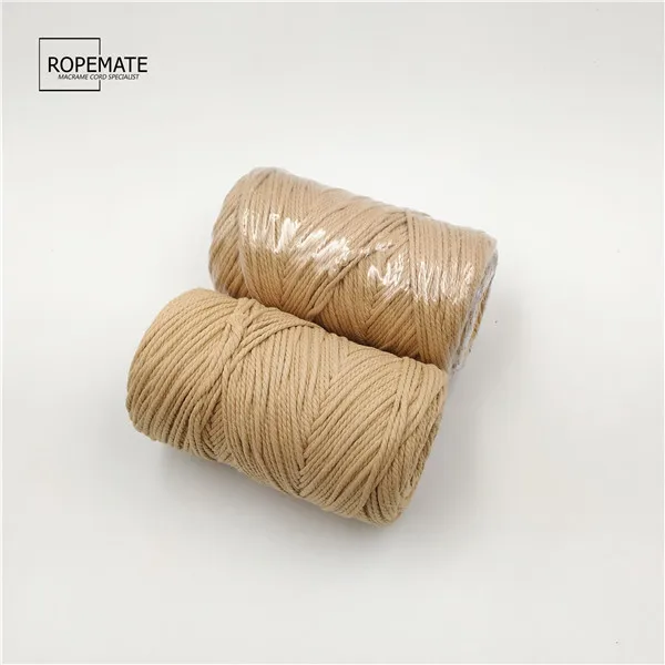 2mm 3 strands colored macrame cord 100 meters per roll